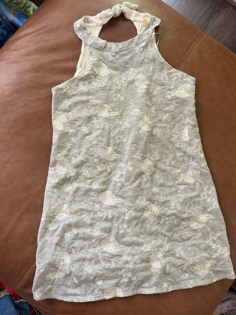 Mini Halter Dress in Light Sage Green